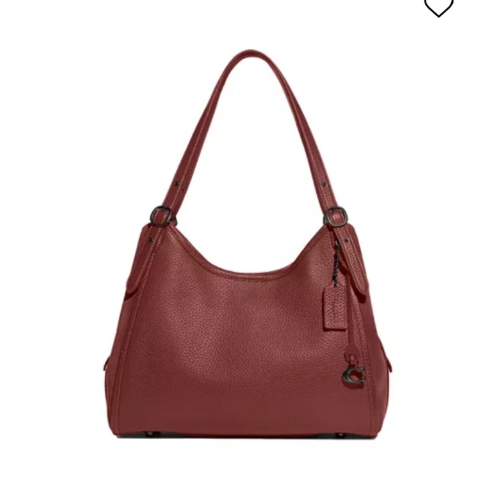 NWT Coach Lori shoulder bag Cardinal/pewter hardware  leather and suede